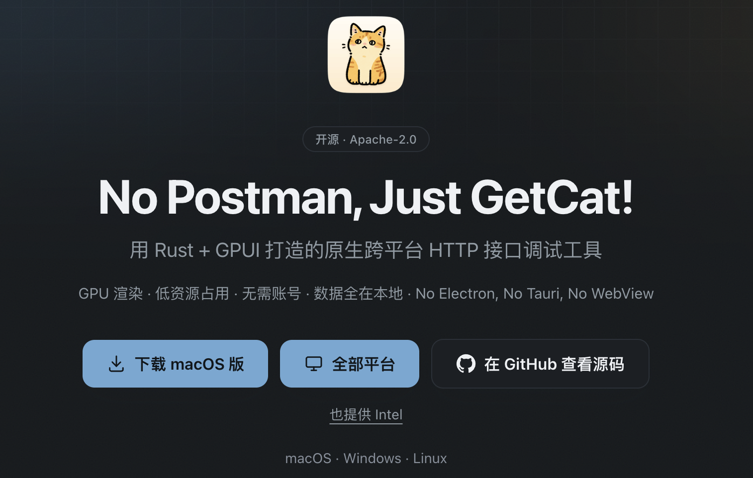 GetCat界面-网站